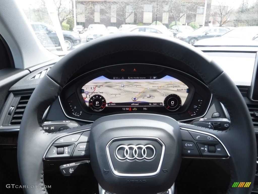 2018 Audi Q5 2.0 TFSI Premium quattro Black Steering Wheel Photo #120042246