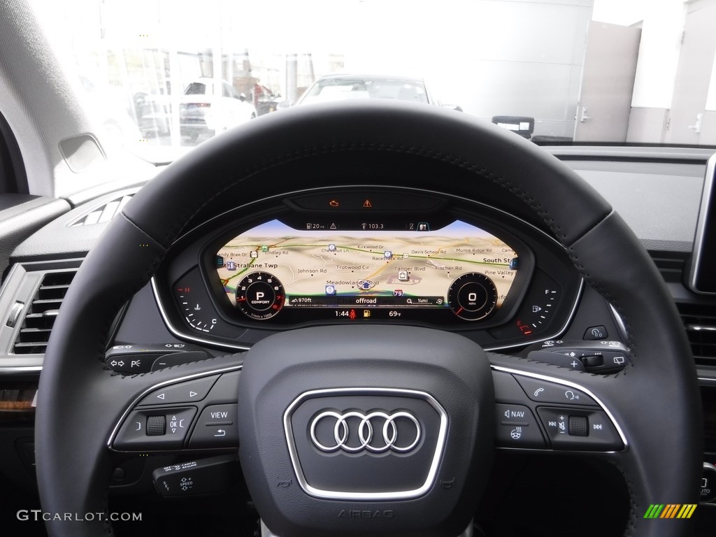 2018 Audi Q5 2.0 TFSI Premium Plus quattro Black Steering Wheel Photo #120043233