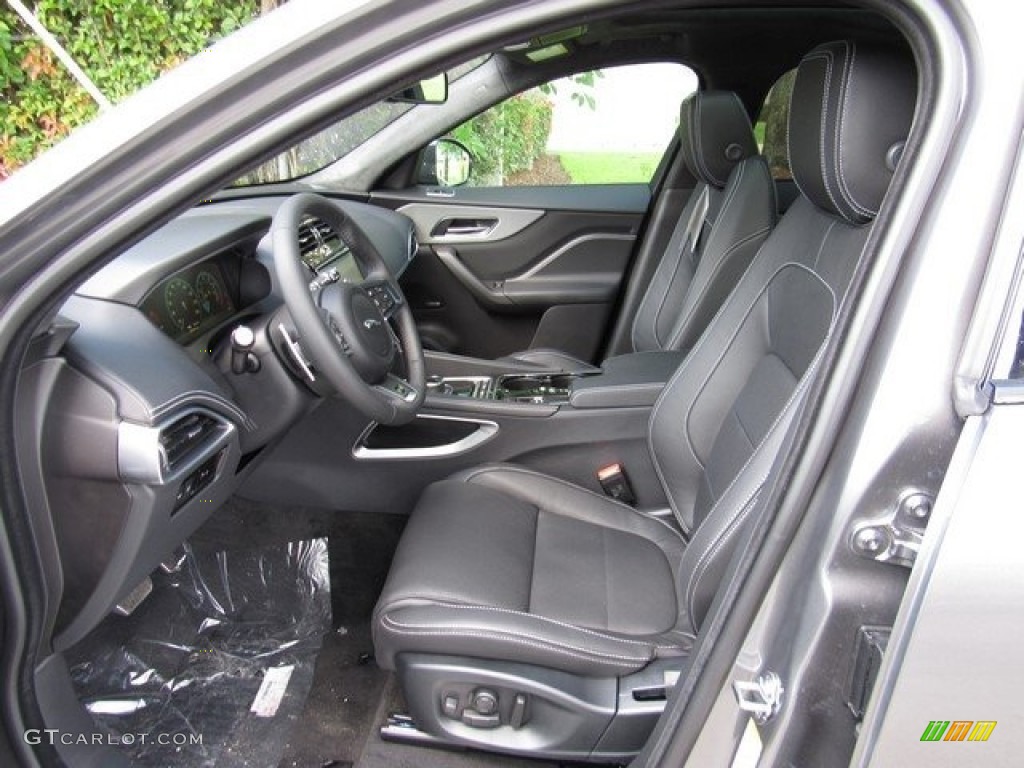 Jet w/Light Oyster Interior 2017 Jaguar F-PACE 35t AWD S Photo #120045801