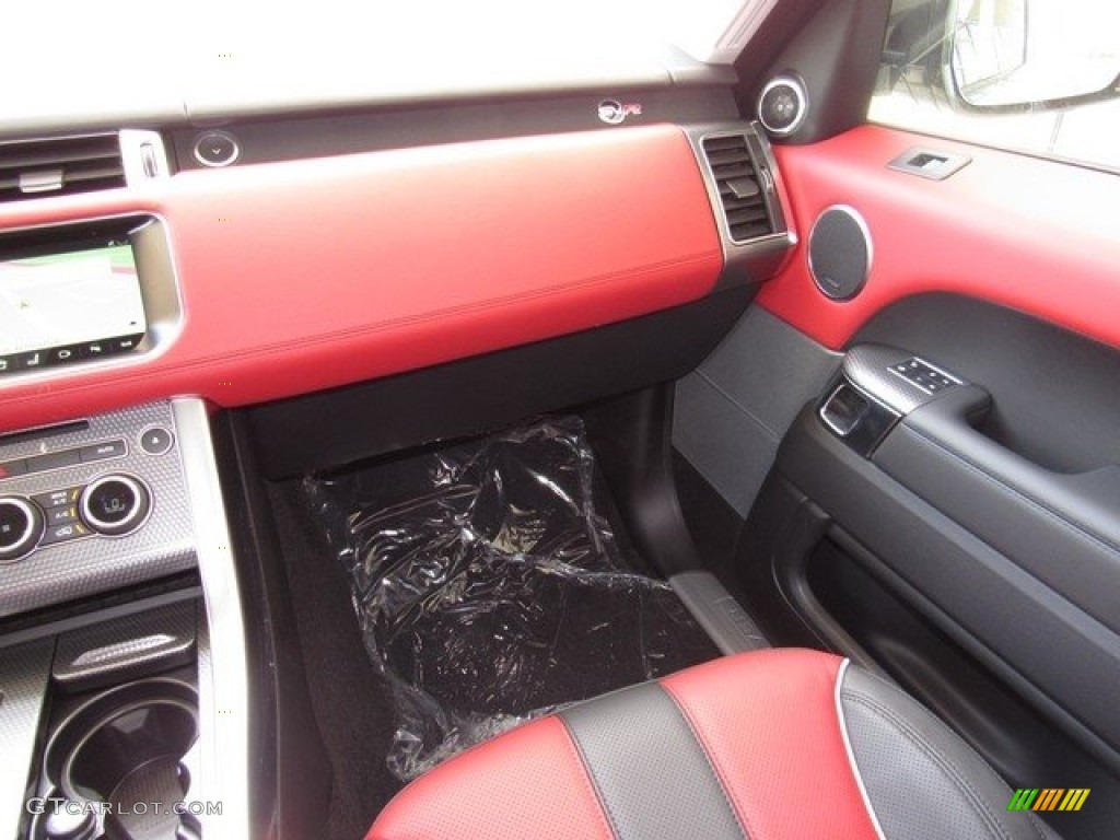 2017 Land Rover Range Rover Sport SVR Ebony/Pimento Dashboard Photo #120046515
