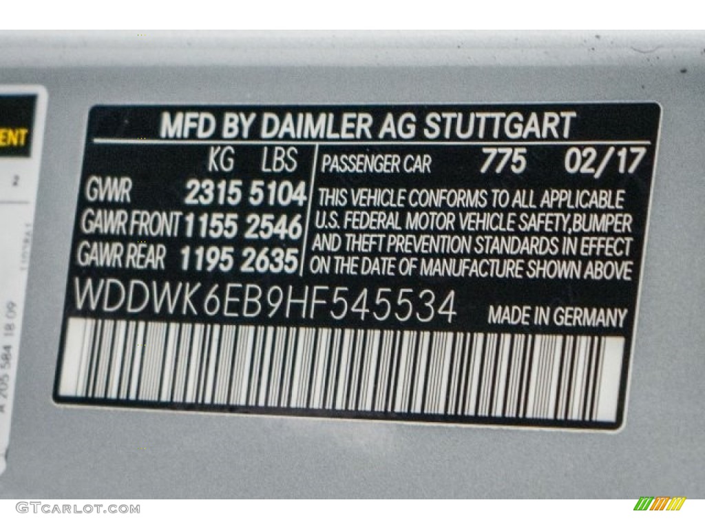 2017 C Color Code 775 for Iridium Silver Metallic Photo #120047412