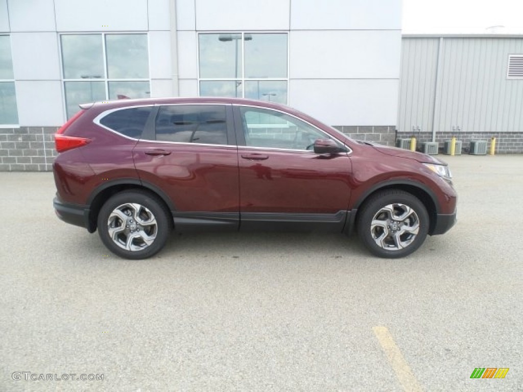 2017 CR-V EX AWD - Basque Red Pearl II / Gray photo #3