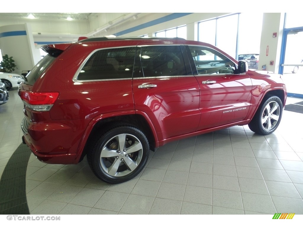 2014 Grand Cherokee Overland 4x4 - Deep Cherry Red Crystal Pearl / Overland Nepal Jeep Brown Light Frost photo #3