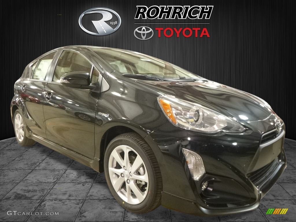 2017 Prius c Four - Black Sand Metallic / Gray photo #1