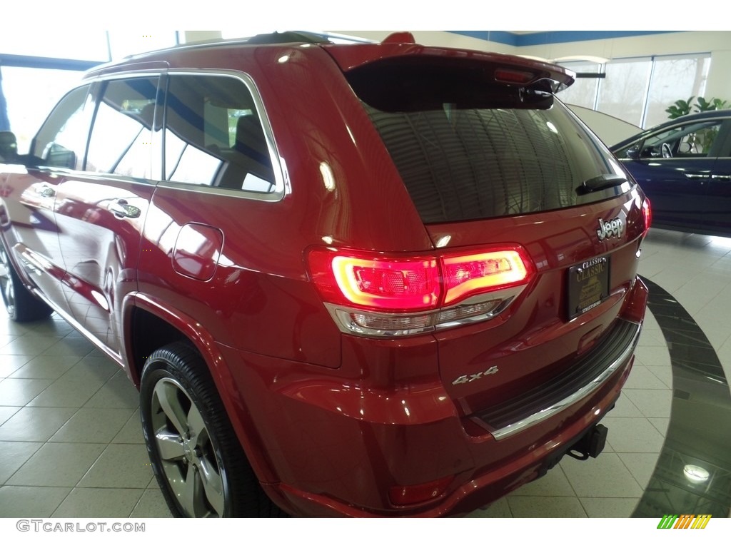 2014 Grand Cherokee Overland 4x4 - Deep Cherry Red Crystal Pearl / Overland Nepal Jeep Brown Light Frost photo #7