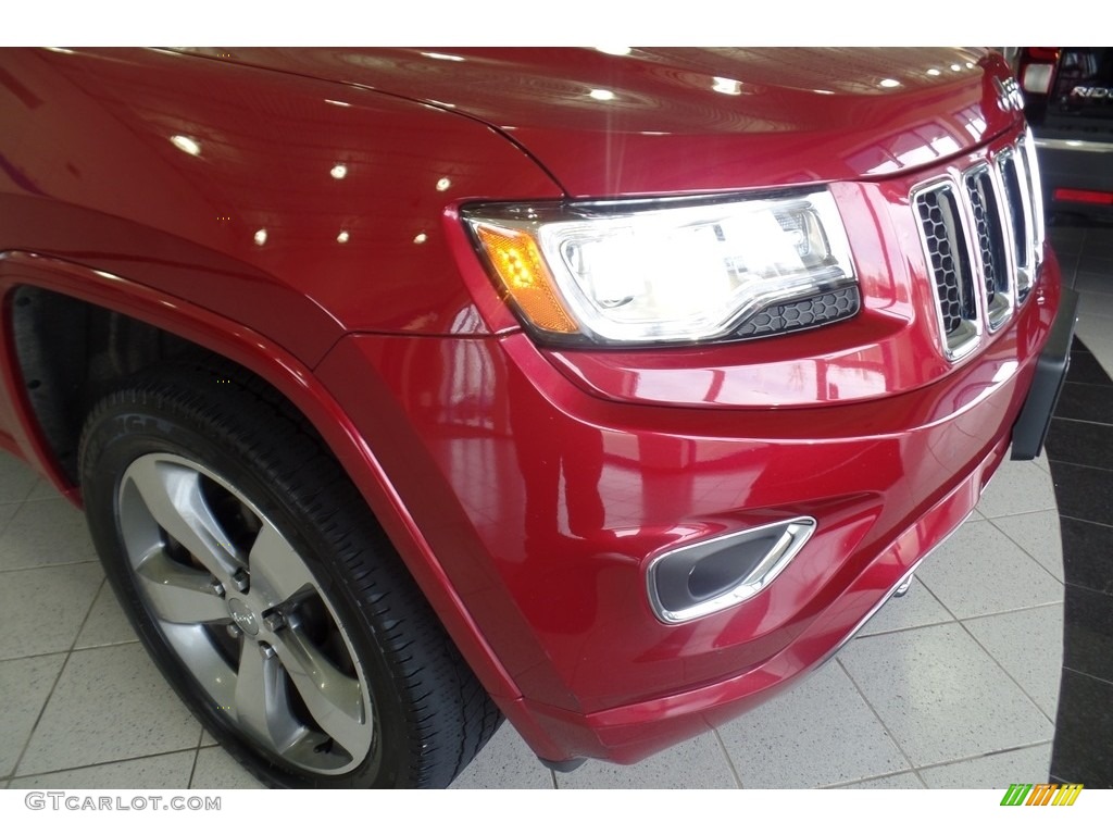 2014 Grand Cherokee Overland 4x4 - Deep Cherry Red Crystal Pearl / Overland Nepal Jeep Brown Light Frost photo #10