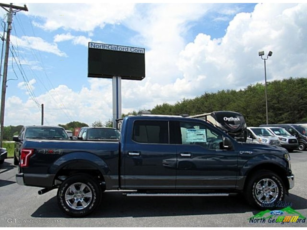 2017 F150 XLT SuperCrew 4x4 - Blue Jeans / Earth Gray photo #6