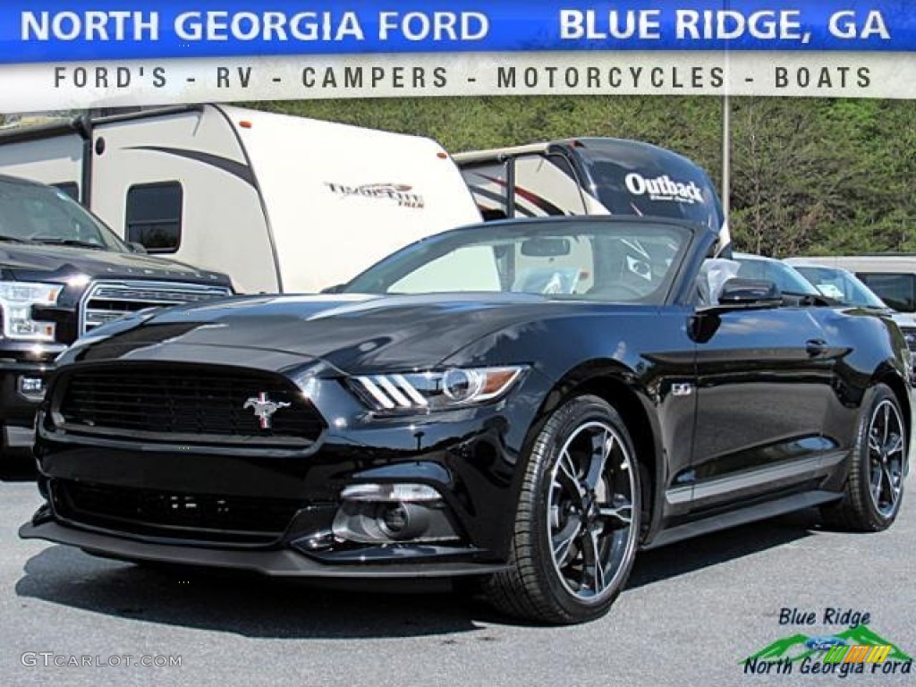 2017 Mustang GT California Speical Convertible - Shadow Black / California Special Ebony Leather/Miko Suede photo #1