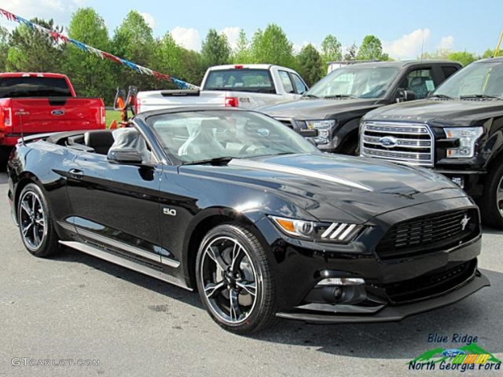2017 Mustang GT California Speical Convertible - Shadow Black / California Special Ebony Leather/Miko Suede photo #8