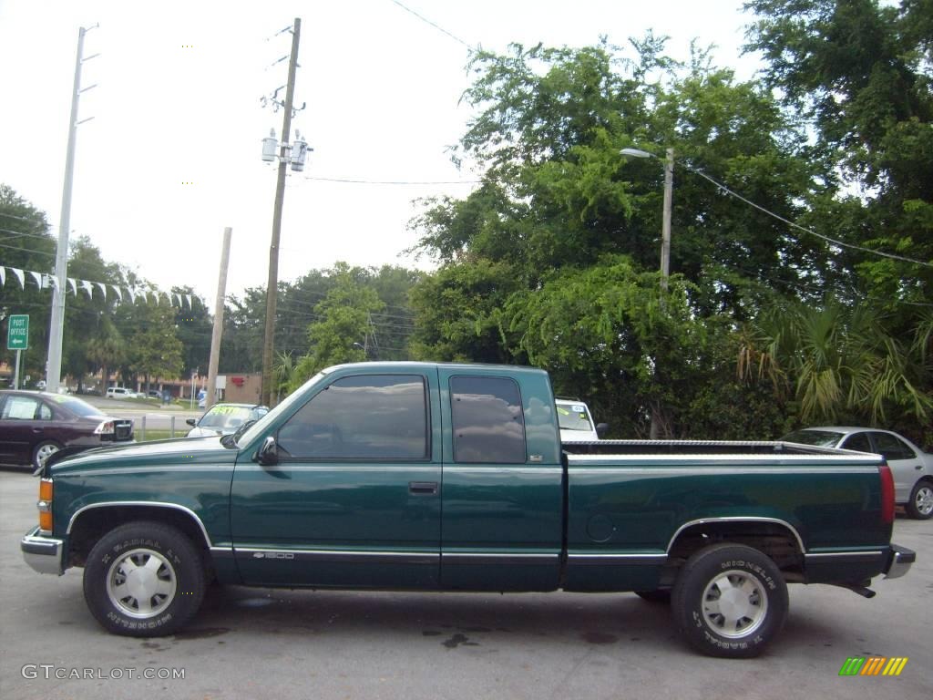 1997 C/K C1500 Silverado Extended Cab - Emerald Green Metallic / Neutral Shale photo #6