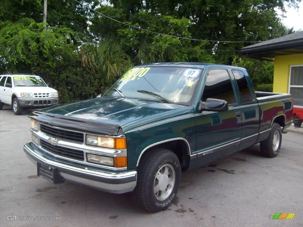 1997 C/K C1500 Silverado Extended Cab - Emerald Green Metallic / Neutral Shale photo #7