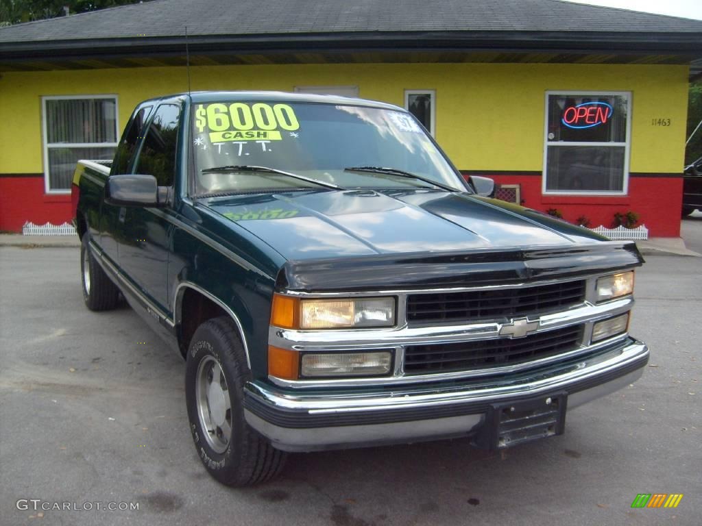 1997 C/K C1500 Silverado Extended Cab - Emerald Green Metallic / Neutral Shale photo #9