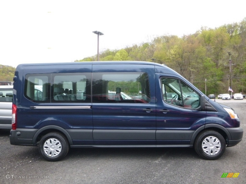Blue Jeans 2017 Ford Transit Wagon XLT 350 MR Long Exterior Photo #120065453