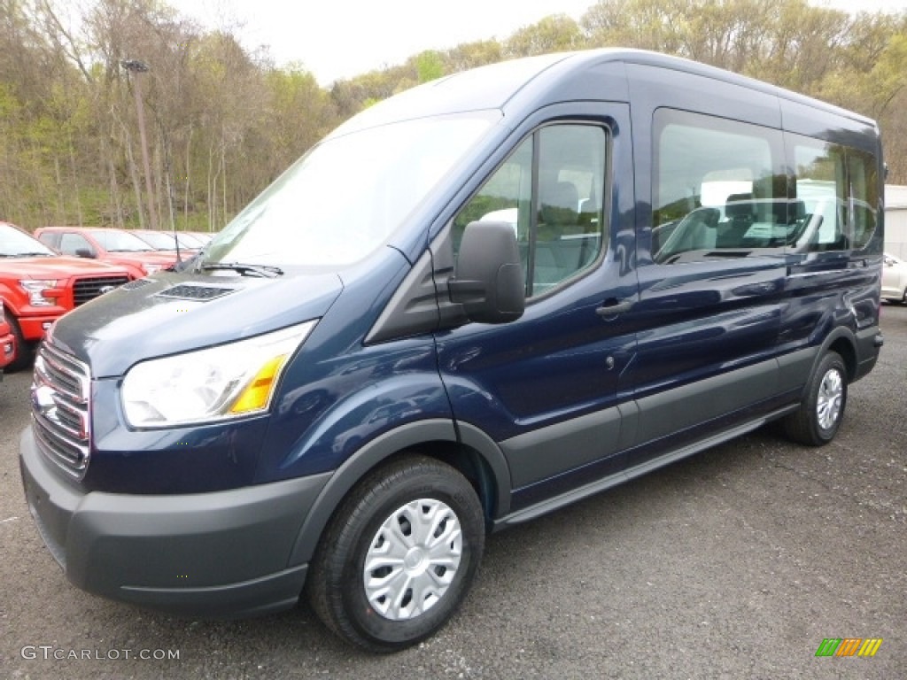 Blue Jeans 2017 Ford Transit Wagon XLT 350 MR Long Exterior Photo #120065535
