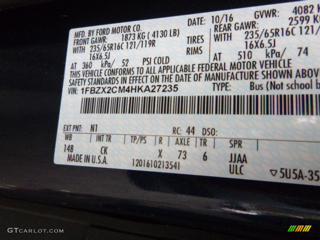 2017 Transit Color Code N1 for Blue Jeans Photo #120065676