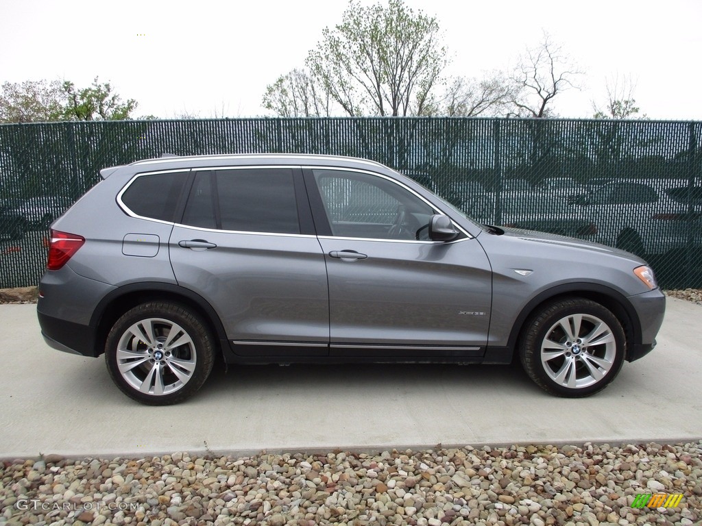 2012 X3 xDrive 35i - Space Gray Metallic / Black photo #2