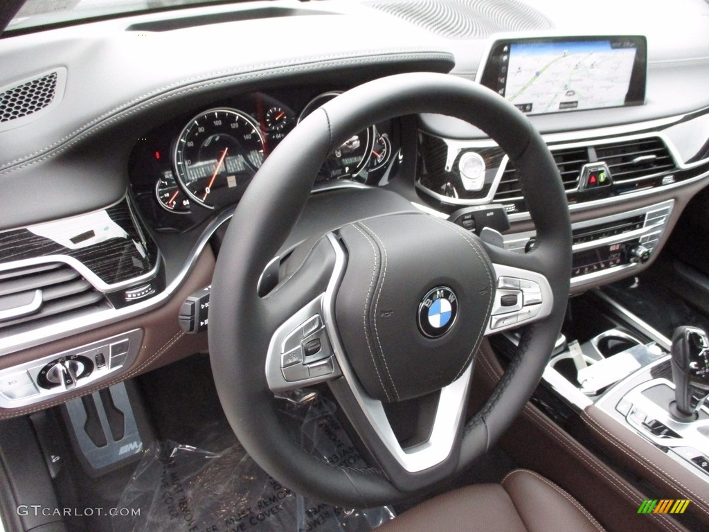 2018 BMW 7 Series 750i xDrive Sedan Mocha Dashboard Photo #120067461