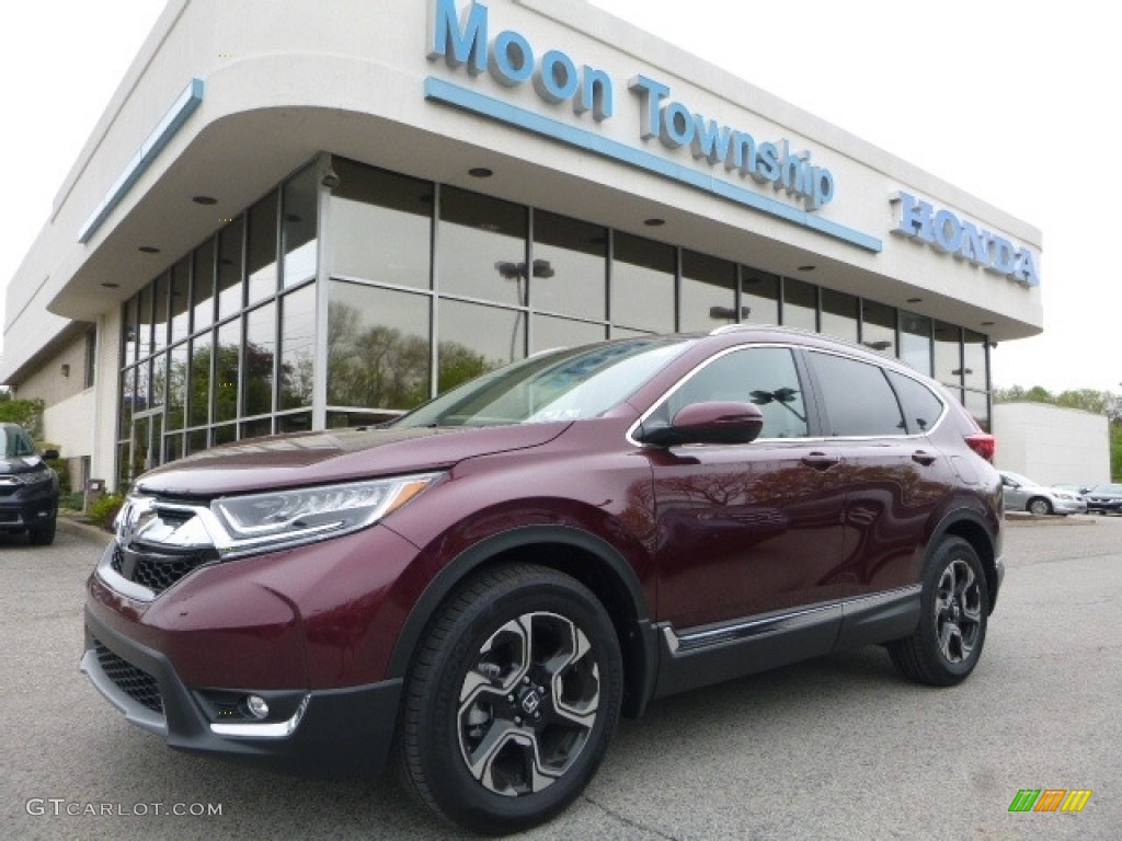 2017 CR-V Touring AWD - Basque Red Pearl II / Gray photo #1