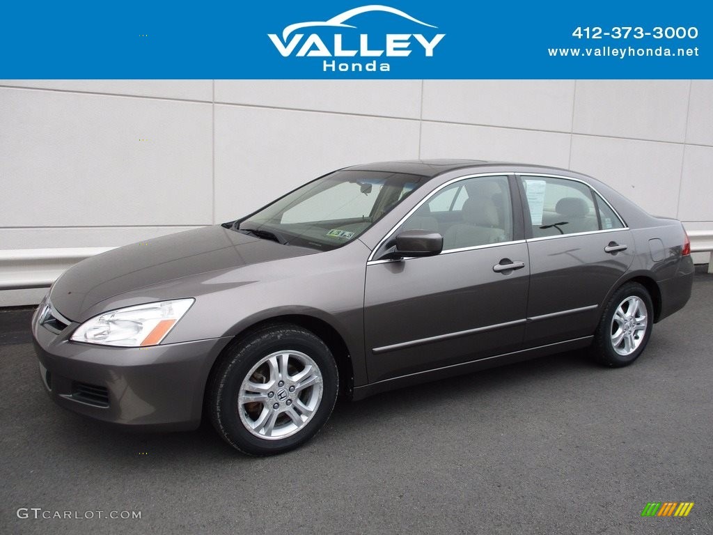 2007 Accord EX-L Sedan - Carbon Bronze Pearl / Ivory photo #1