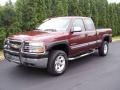 2001 Dark Carmine Red Metallic Chevrolet Silverado 2500HD LS Extended Cab 4x4  photo #2