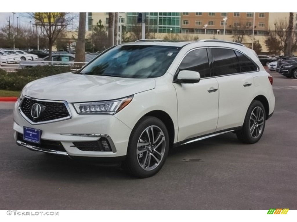 2017 MDX Advance SH-AWD - White Diamond Pearl / Parchment photo #3