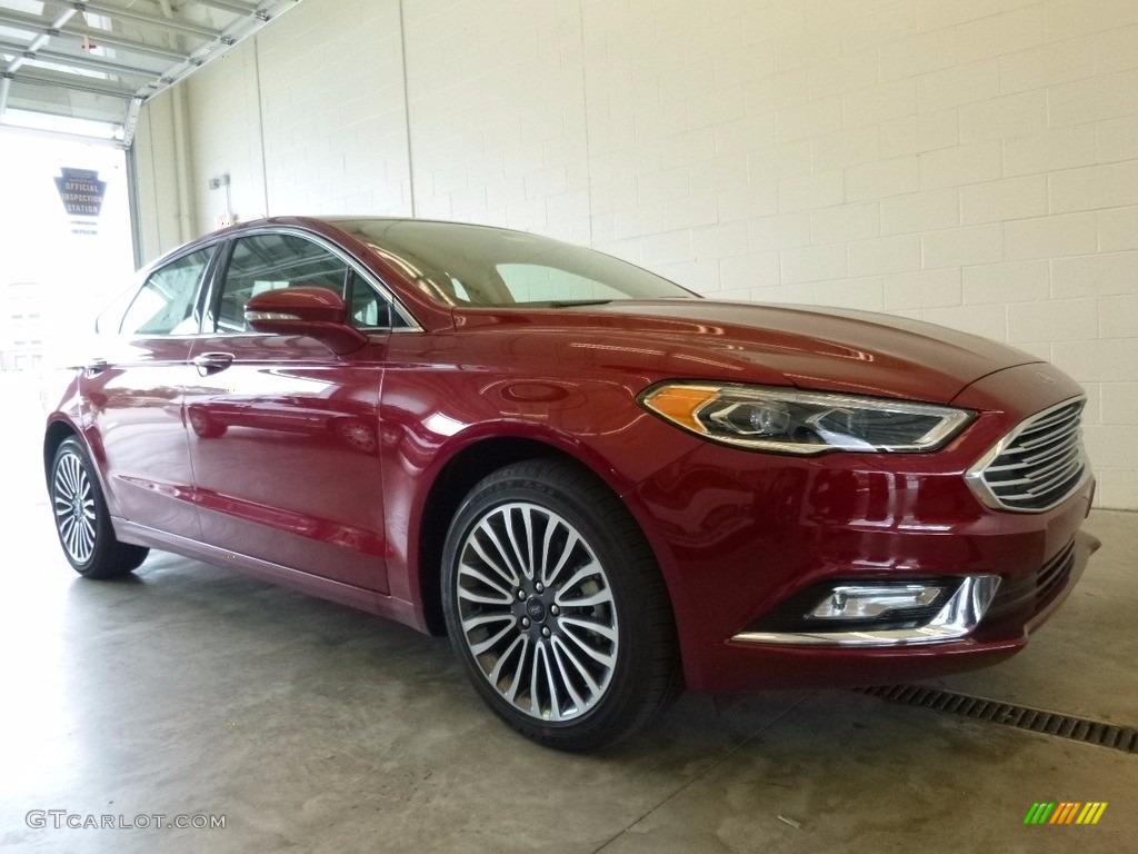 Ruby Red 2017 Ford Fusion SE AWD Exterior Photo #120072615