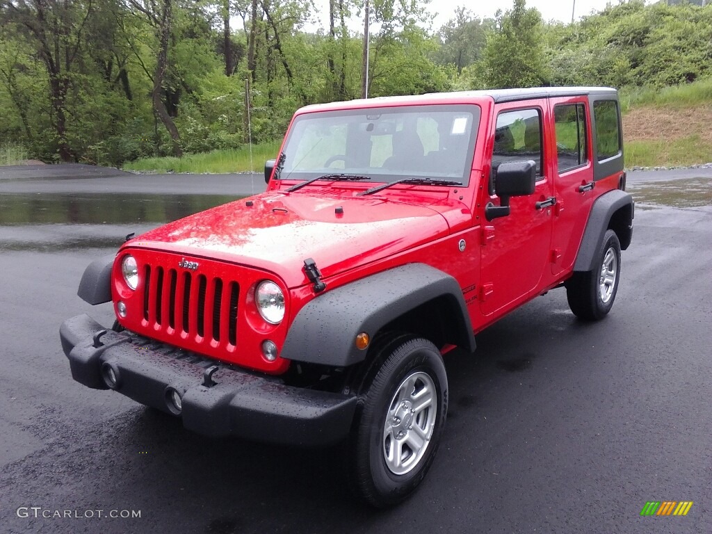 2017 Wrangler Unlimited Sport 4x4 RHD - Firecracker Red / Black photo #4