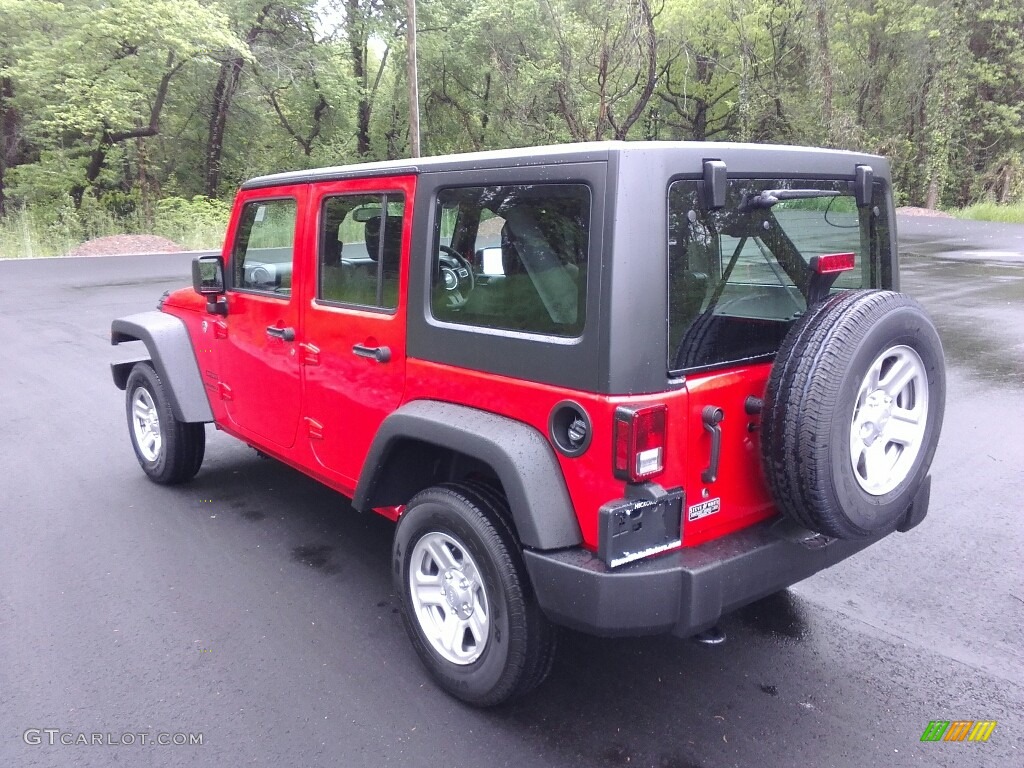 2017 Wrangler Unlimited Sport 4x4 RHD - Firecracker Red / Black photo #6