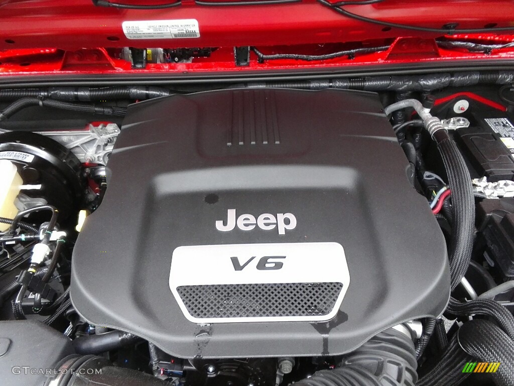 2017 Jeep Wrangler Unlimited Sport 4x4 RHD 3.6 Liter DOHC 24-Valve VVT V6 Engine Photo #120077496