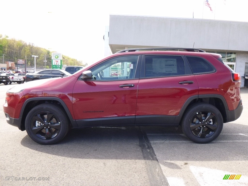2017 Cherokee Sport 4x4 - Deep Cherry Red Crystal Pearl / Black photo #2
