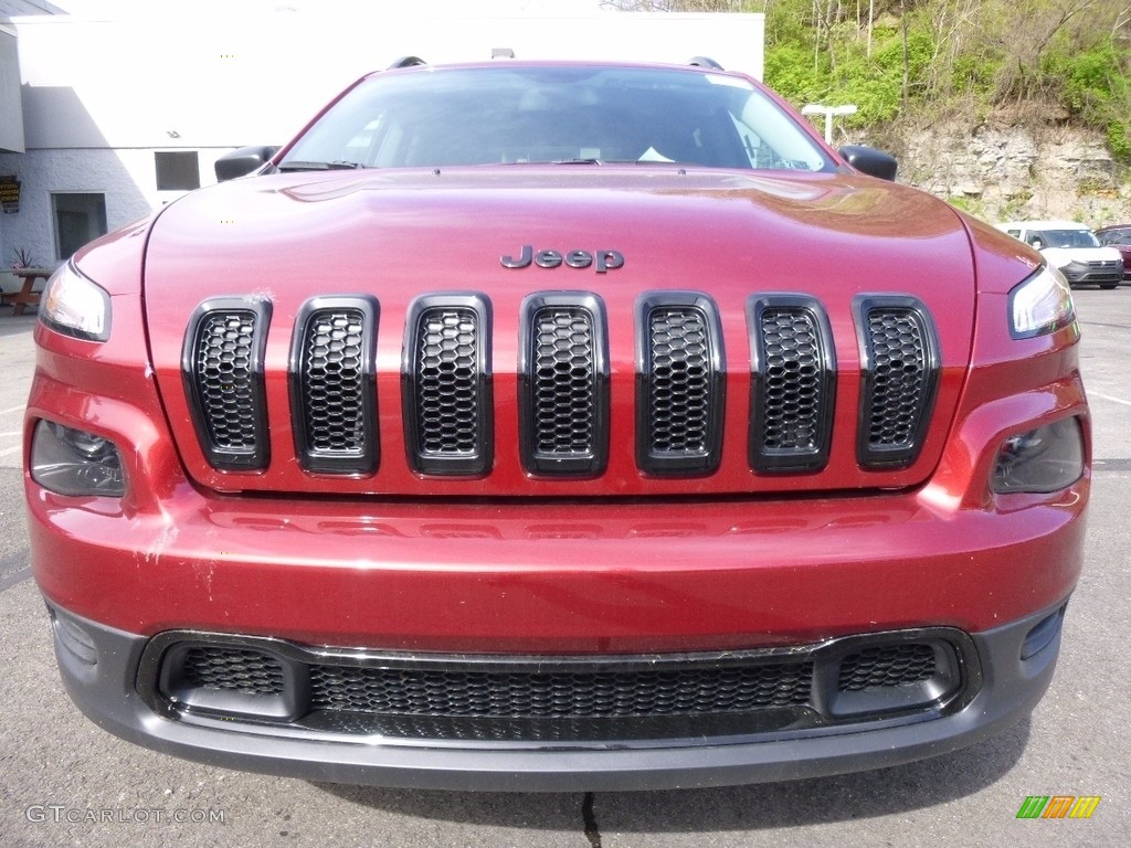 2017 Cherokee Sport 4x4 - Deep Cherry Red Crystal Pearl / Black photo #9
