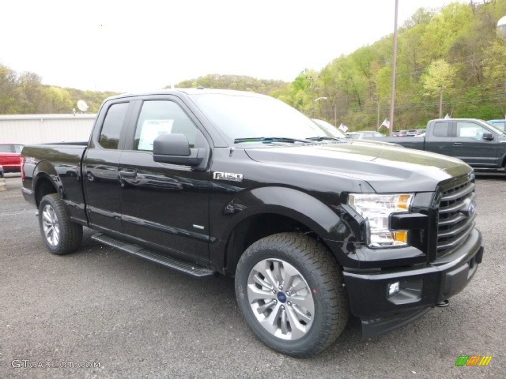 2017 F150 XL SuperCab 4x4 - Shadow Black / Black photo #3
