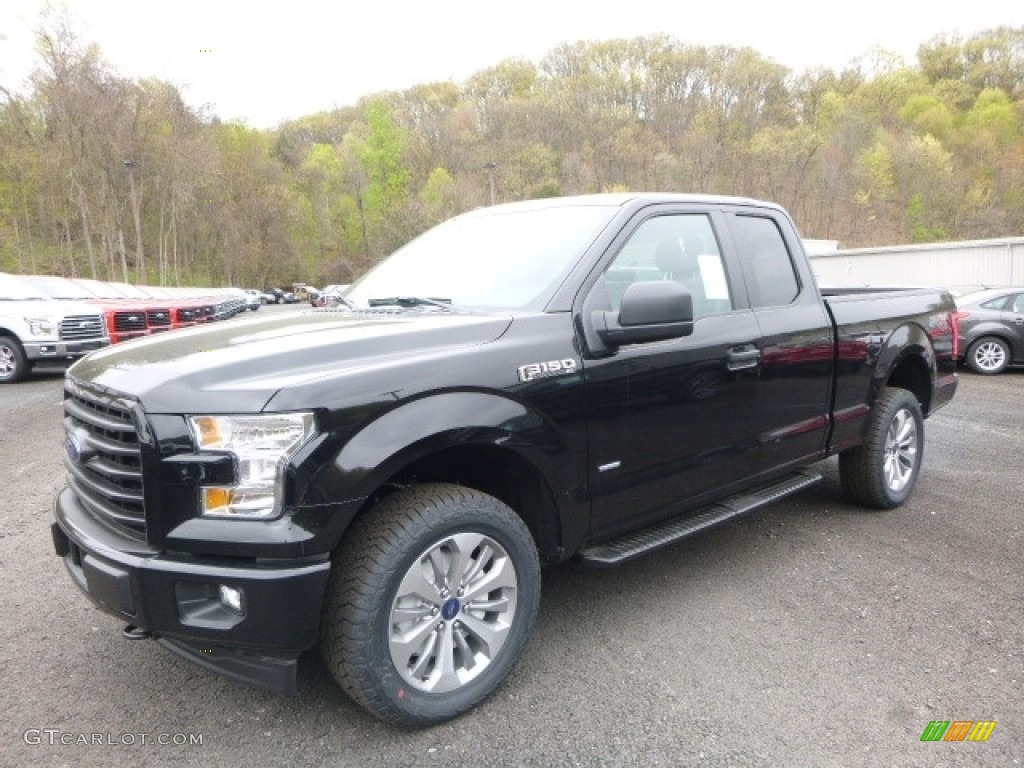 2017 F150 XL SuperCab 4x4 - Shadow Black / Black photo #5