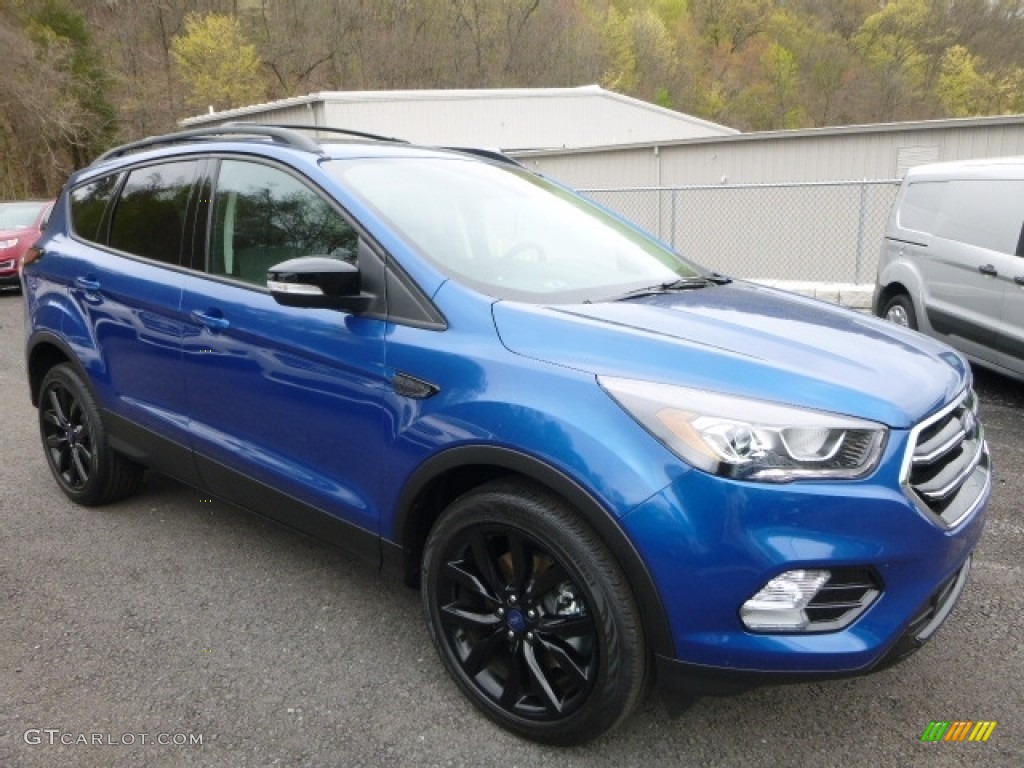 Lightning Blue 2017 Ford Escape Titanium 4WD Exterior Photo #120082377