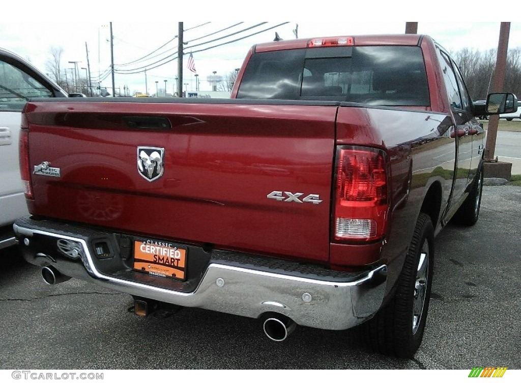 2014 1500 Big Horn Crew Cab 4x4 - Deep Cherry Red Crystal Pearl / Black/Diesel Gray photo #4