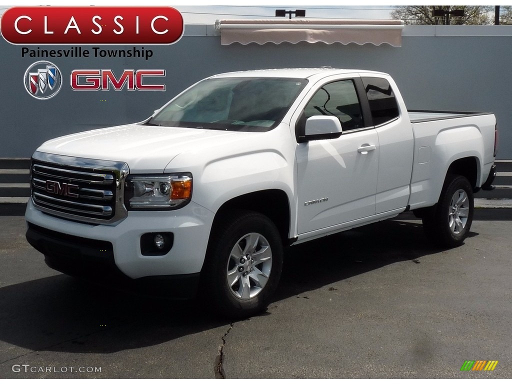 2017 Canyon SLE Extended Cab - Summit White / Jet Black photo #1