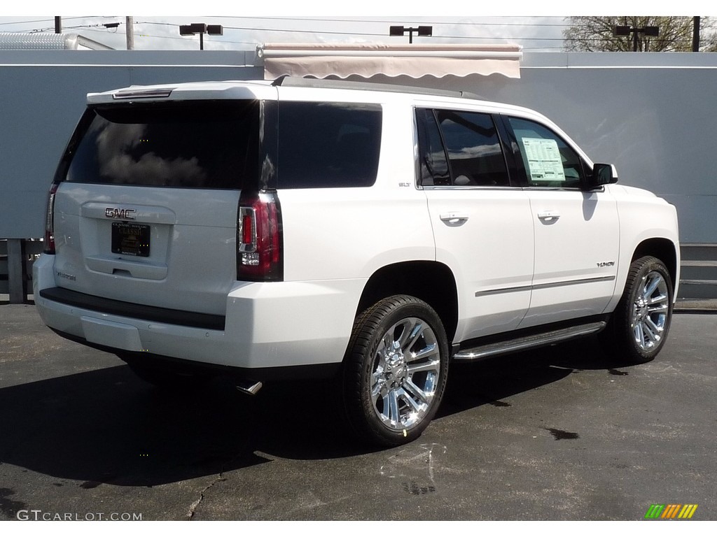 2017 Yukon SLT 4WD - White Frost Tricoat / Cocoa/Dune photo #2