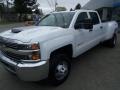 2017 Summit White Chevrolet Silverado 3500HD Work Truck Crew Cab Dual Rear Wheel 4x4  photo #2