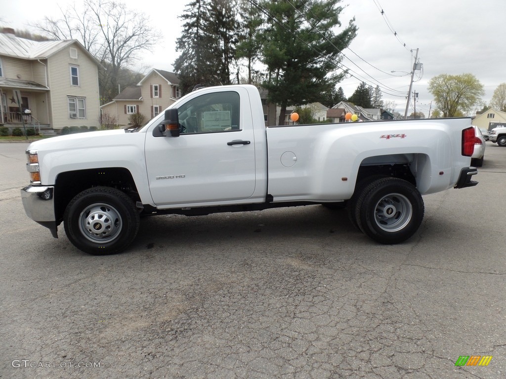 Summit White 2017 Chevrolet Silverado 3500HD Work Truck Regular Cab Dual Rear Wheel 4x4 Exterior Photo #120090402