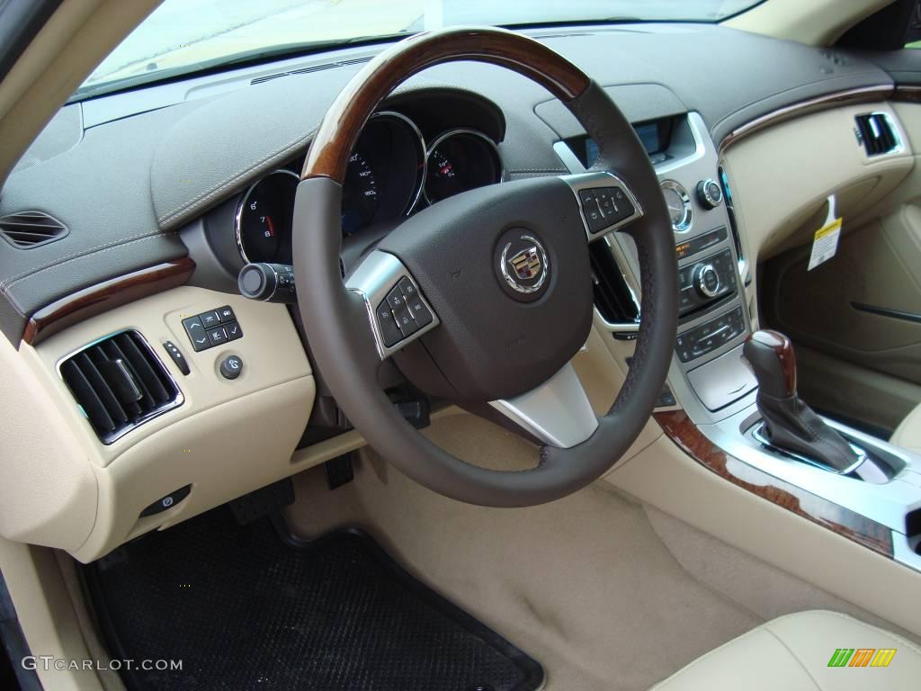 2009 CTS 4 AWD Sedan - Black Cherry / Cashmere/Cocoa photo #10