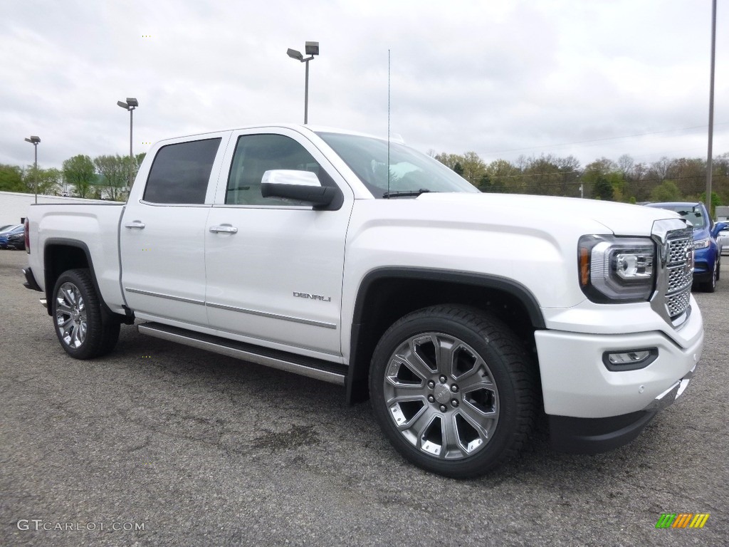 White Frost Tricoat 2017 GMC Sierra 1500 Denali Crew Cab 4WD Exterior Photo #120091686