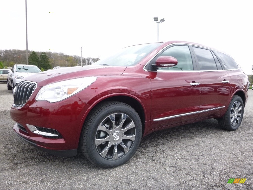 2017 Enclave Leather AWD - Crimson Red Tintcoat / Light Titanium photo #1