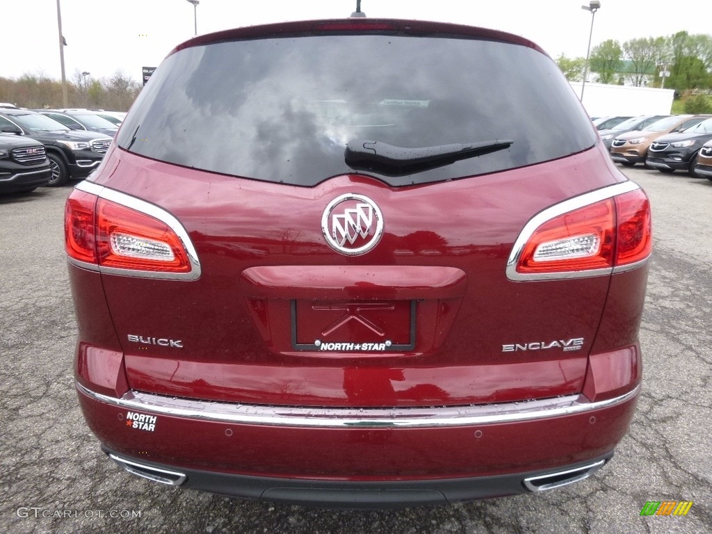 2017 Enclave Leather AWD - Crimson Red Tintcoat / Light Titanium photo #6