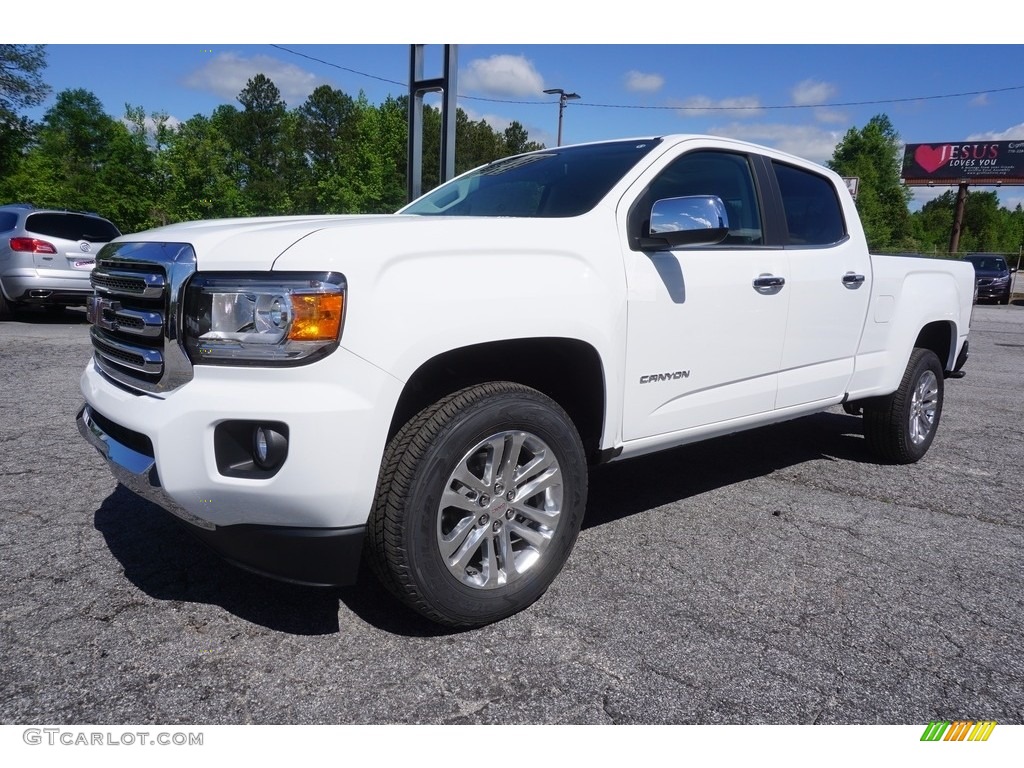 Summit White 2017 GMC Canyon SLT Crew Cab Exterior Photo #120095631