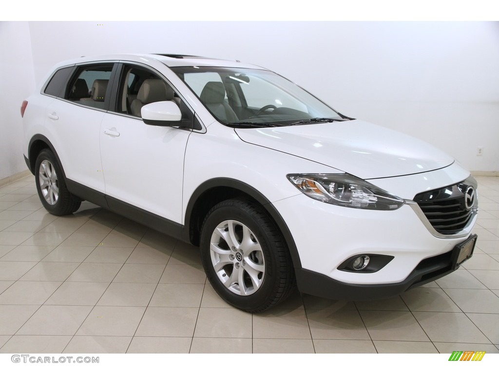 2013 CX-9 Touring - Crystal White Pearl Mica / Sand photo #1