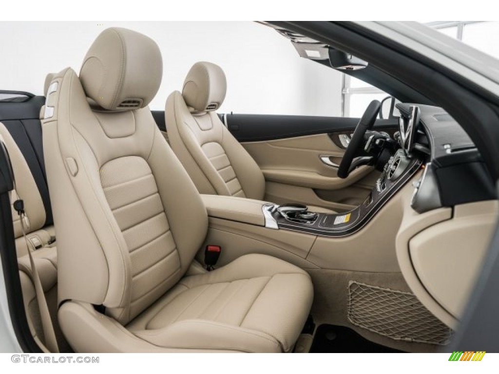Silk Beige/Black Interior 2017 Mercedes-Benz C 300 4Matic Cabriolet Photo #120104088