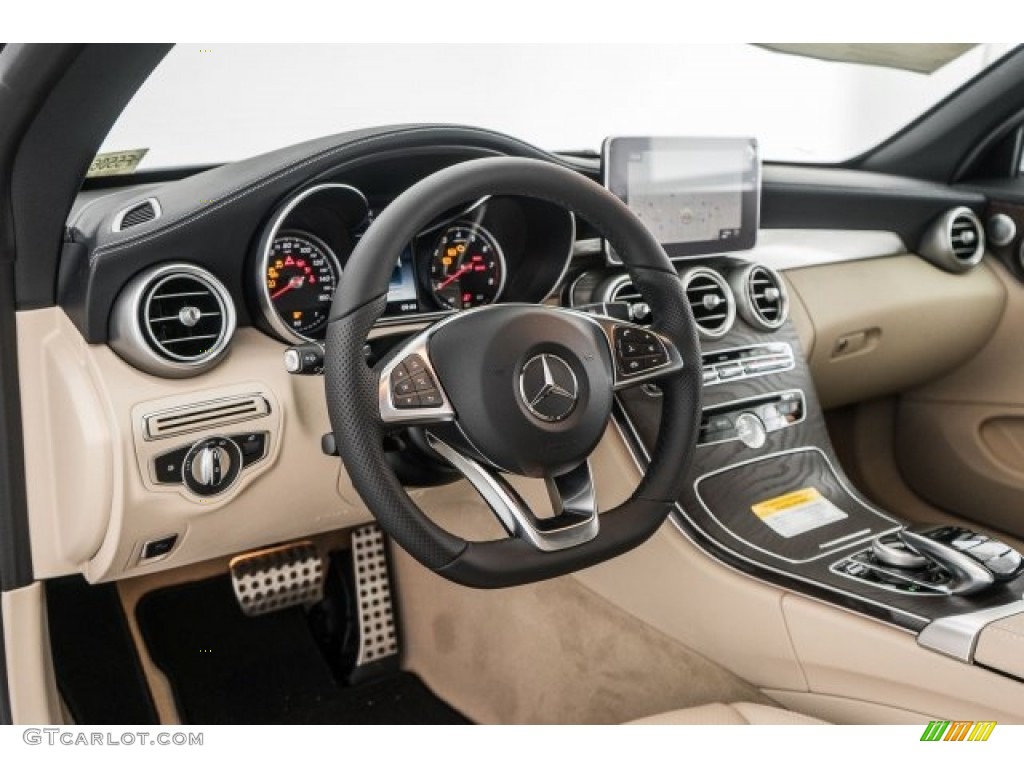 2017 Mercedes-Benz C 300 4Matic Cabriolet Silk Beige/Black Dashboard Photo #120104127