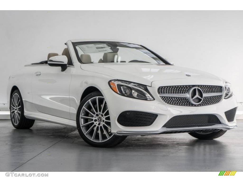 Polar White 2017 Mercedes-Benz C 300 4Matic Cabriolet Exterior Photo #120104232
