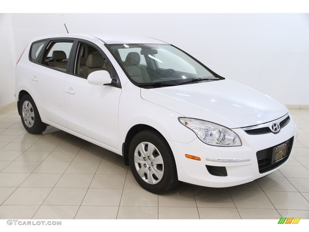 2012 Elantra GLS Touring - Monaco White / Beige photo #1