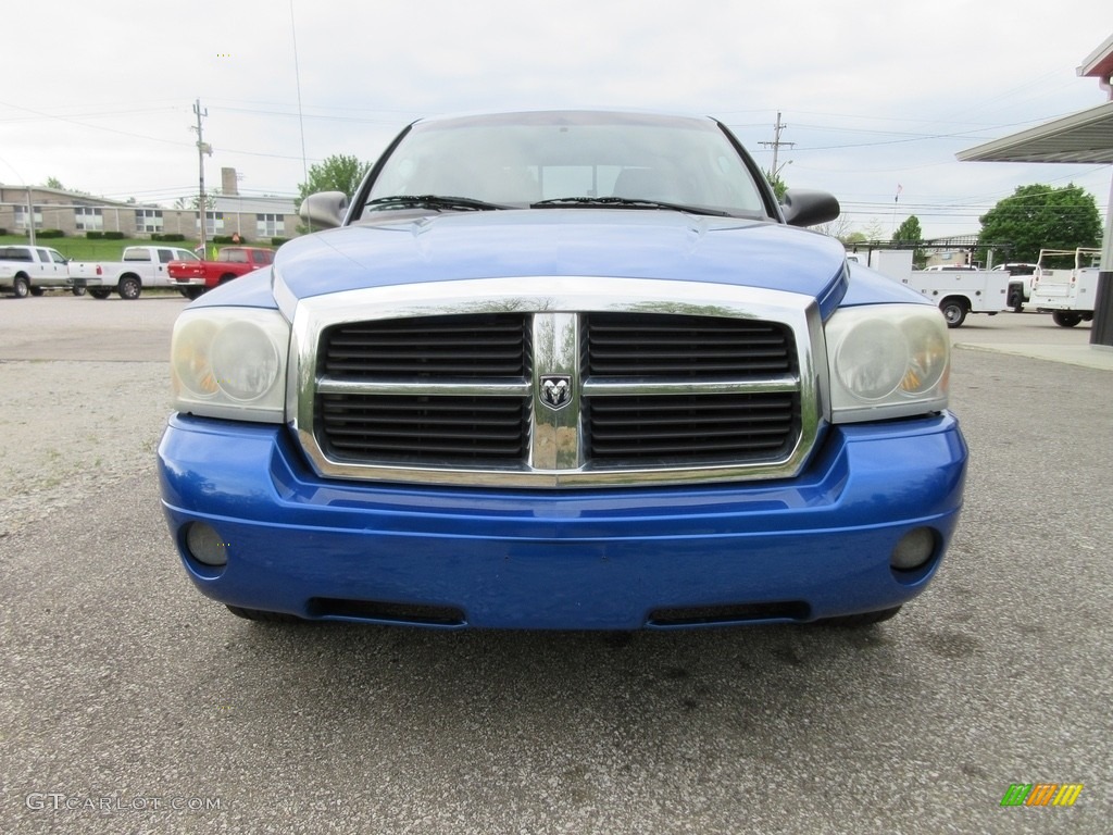 2007 Dakota ST Quad Cab 4x4 - Electric Blue Pearl / Medium Slate Gray photo #3